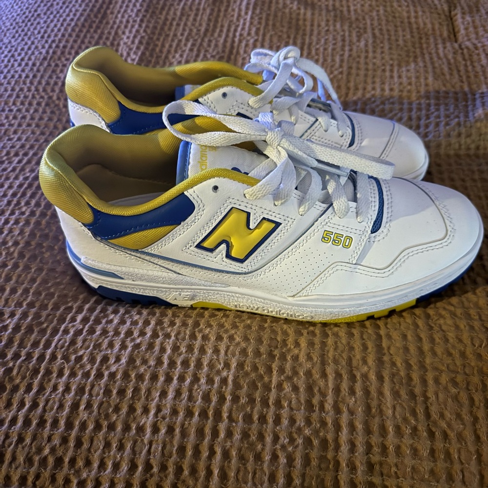 Size 8 - New Balance 550 White/Yellow/Blue BB550NCG women’s 9 or 9 1/2